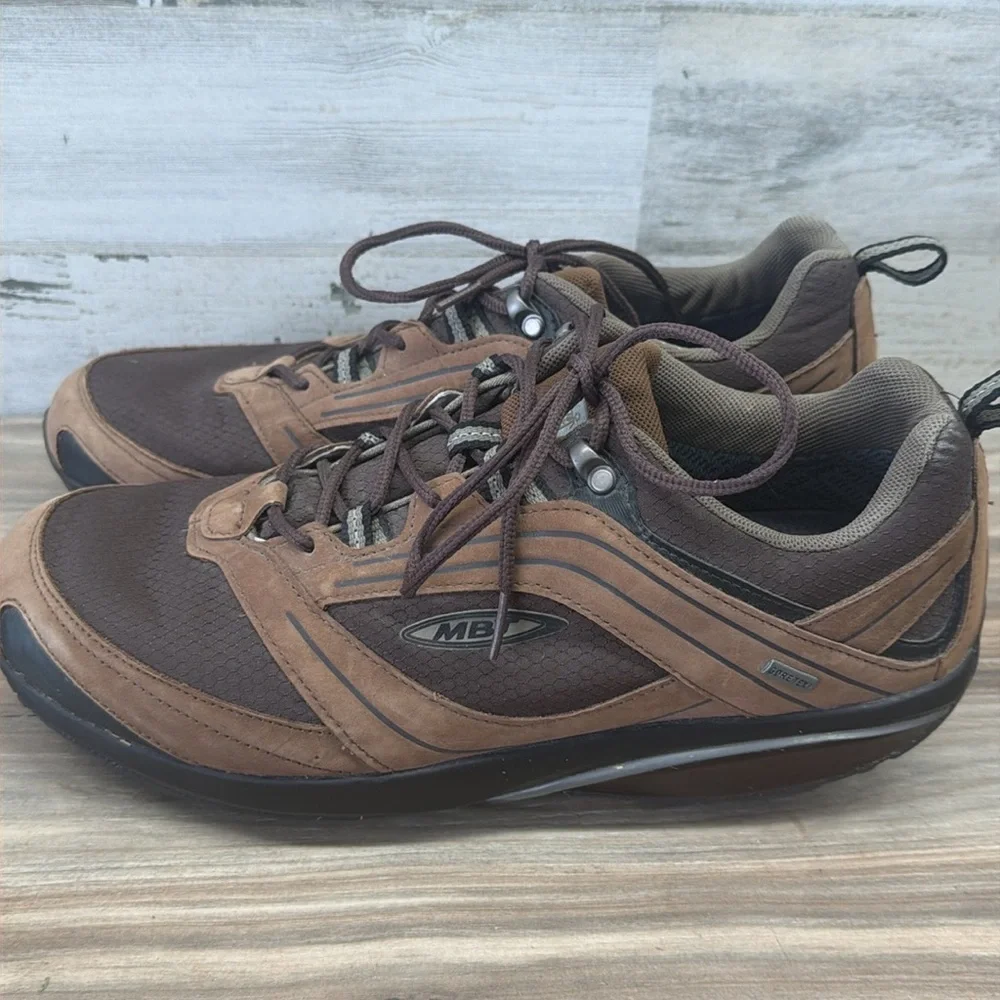 MBT Gore-Tex Shoes Mens Size 13 13.5 Brown Walking‎ Comfort Oxford Leather